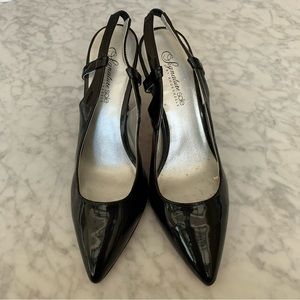 Signature Sole by Shoedazzle | Black with Hot Pink Soles | Size 8